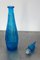 Botella de vidrio azul de Empoli, Italy, años 60, Imagen 8