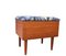 Danish Stool in Teak with Seat Covered in Notturno Linen Fabric, 1960s, Image 2