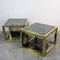 Tables d'Appoint en Laiton et Marbre, 1970s, Set de 2 3