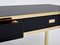 Black Lacquered Console Tables with Brass Details, by Jean Claude Mahey for Maison Roméo, 1970s, Set of 2, Image 12