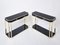 Black Lacquered Console Tables with Brass Details, by Jean Claude Mahey for Maison Roméo, 1970s, Set of 2 14