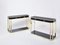 Black Lacquered Console Tables with Brass Details, by Jean Claude Mahey for Maison Roméo, 1970s, Set of 2 15