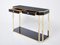 Black Lacquered Console Tables with Brass Details, by Jean Claude Mahey for Maison Roméo, 1970s, Set of 2 11
