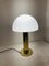 Mushroom Lamp in Brass and Mouth-Blown Glass from Glashütte Limburg, 1970s 2