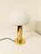 Mushroom Lamp in Brass and Mouth-Blown Glass from Glashütte Limburg, 1970s 11