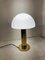 Mushroom Lamp in Brass and Mouth-Blown Glass from Glashütte Limburg, 1970s 6