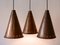 Large Scandinavian Modern Copper Pendant Lamp, 1950s 12