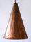 Lámpara colgante escandinava moderna grande de cobre, años 50, Imagen 17