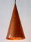 Copper Pendant Lamp by E. S. Horn Aalestrup, Denmark, 1950s 7