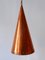 Lámpara colgante de cobre de ES Horn Aalestrup, Denmark, años 50, Imagen 13