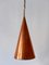 Lámpara colgante de cobre de ES Horn Aalestrup, Denmark, años 50, Imagen 12