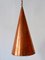 Lámpara colgante de cobre de ES Horn Aalestrup, Denmark, años 50, Imagen 15