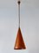 Copper Pendant Lamp by E. S. Horn Aalestrup, Denmark, 1950s 4