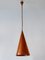 Copper Pendant Lamp by E. S. Horn Aalestrup, Denmark, 1950s, Image 4