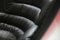 Elda Stuhl aus schwarzem Leder und roter Schale von Joe Colombo für Comfort, Italy 11