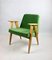 366 Lounge Chair in Light Green Velvet by Józef Chierowski, 1970s 8