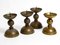 Grands Bougeoirs Mid-Century en Laiton, 1950s, Set de 4 2