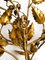 Candelabros florentinos grandes de metal dorado, años 50. Juego de 2, Imagen 10