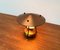 Lámpara de mesa trípode pequeña de cobre, años 50, Imagen 5