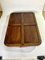 Large Art Deco Brown Color Patina Wood Tray, France, 1940s 3