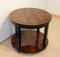 Art Deco Side Table in Walnut Veneer and Black Lacquer, France, 1930s 2
