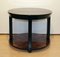 Art Deco Side Table in Walnut Veneer and Black Lacquer, France, 1930s 4