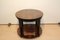 Art Deco Side Table in Walnut Veneer and Black Lacquer, France, 1930s 3