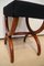 Biedermeier Stool in Stained Beech & Black Fabric, France, 1820s 9