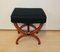 Biedermeier Stool in Stained Beech & Black Fabric, France, 1820s 12