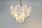 White Handblown Murano Glass Chandelier from Vistosi, Italy, 1970s, Image 12