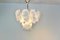 White Handblown Murano Glass Chandelier from Vistosi, Italy, 1970s, Image 7