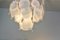 Lámpara de araña de cristal de Murano blanco soplado de Vistosi, Italia, años 70, Immagine 5