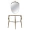 Italian Console Table in Brass and Marble with Mirror, 1950s 1