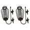 Jean Royere Style Sconces in Iron, 1950s, Set of 2, Image 1