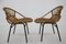 Rattan and Iron Lounge Chairs by Alan Fuchs, Czechoslovakia, 1970s, Set of 2 3