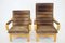 Contino Leather Armachair attributed to Yngve Ekström, Sweden, 1970s, Set of 2 3