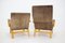 Contino Leather Armachair attributed to Yngve Ekström, Sweden, 1970s, Set of 2 8