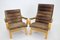 Contino Leather Armachair attributed to Yngve Ekström, Sweden, 1970s, Set of 2, Image 5