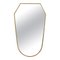 Vintage Italian Wall Mirror with Brass Frame, 1950s, Image 1