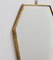 Vintage Italian Wall Mirror with Brass Frame, 1950s 6