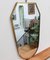 Vintage Italian Wall Mirror with Brass Frame, 1950s 3