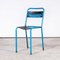 French Stacking Outdoor Chairs in Blue Metal from Tolix, 1950s, Set of 4 7