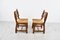 Vintage Brutalist Oak and Wicker dsDining Chairs, 1960s, Set of 4, Image 6