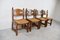 Vintage Brutalist Oak and Wicker dsDining Chairs, 1960s, Set of 4 12