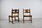 Vintage Brutalist Oak and Wicker dsDining Chairs, 1960s, Set of 4, Image 5