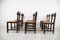 Vintage Brutalist Oak and Wicker Chairs, 1960s, Set of 6 7