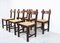 Vintage Brutalist Oak and Wicker Chairs, 1960s, Set of 6 6