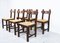Vintage Brutalist Oak and Wicker Chairs, 1960s, Set of 6, Image 6