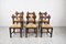 Vintage Brutalist Oak and Wicker Chairs, 1960s, Set of 6 3