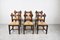 Vintage Brutalist Oak and Wicker Chairs, 1960s, Set of 6, Image 3